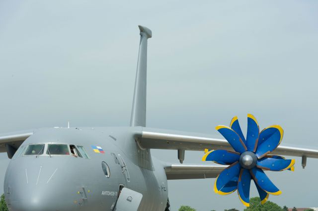 — — - An Antonov during preparations for the 2013 Paris Air Show. More coverage of the show at a rel=nofollow href=http://rtn.co/178gkVThttp://rtn.co/178gkVT/a