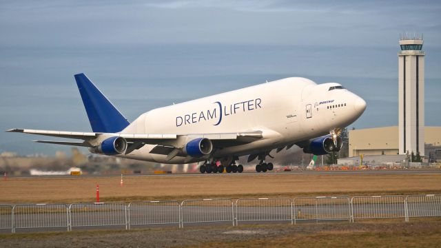 Boeing Dreamlifter (N780BA) - GTI4512 on rotation from Rwy 16R for a flight to RJGG/NGO on 1.16.17. (ln 778 / cn 24310).