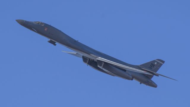 Rockwell Lancer (86-0126) - B-1B Lancer banking on departure out of Rick Husband International Airport.