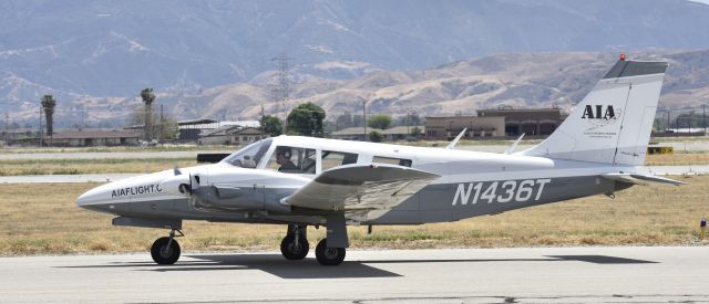 Piper Seneca (N1436T) - Taxiing for departure at Chino
