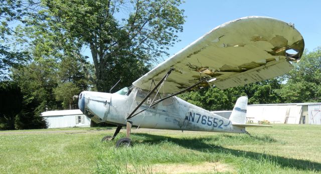 Cessna 140 (N76552) - Shown here is a 1946 Cessna 140. In it's younger days was capable of 105 MPH with a 450 mile range. Resting in peace in the Summer of 2020. 