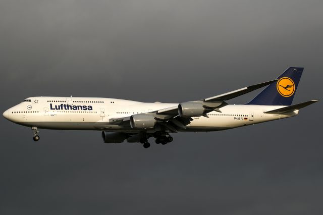 BOEING 747-8 (D-ABYL) - dark sky, bad weather