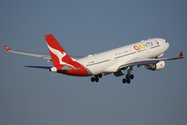 Airbus A330-200 (VH-EBL) - Pride is in the air special livery for QANTAS.