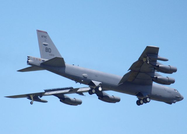 Boeing B-52 Stratofortress (60-0003) - At Barksdale Air Force Base. Missing the weapons pods since last photographed.