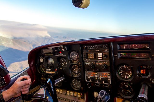 Cessna Centurion (N5891F) - Flying over the Table Rock Fire in Western North Carolina.