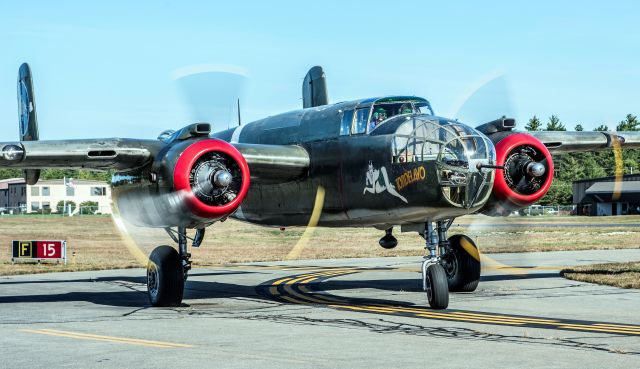 North American TB-25 Mitchell (NL3476G) - Tondelayo warming up for another tribute flight at PYM