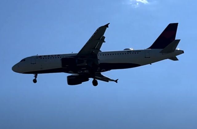 Airbus A321 (N336DX) - Delta Airlines Airbus A-321 landing at Myrtle Beah International Airport on May 23, 2025