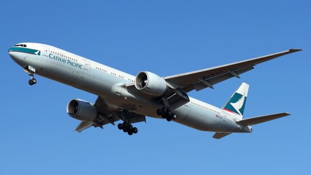 BOEING 777-300 (B-KQT) - 22/08/2020: Flight from Hong-Kong on landing path to runway 12. Duration was 11h21m.