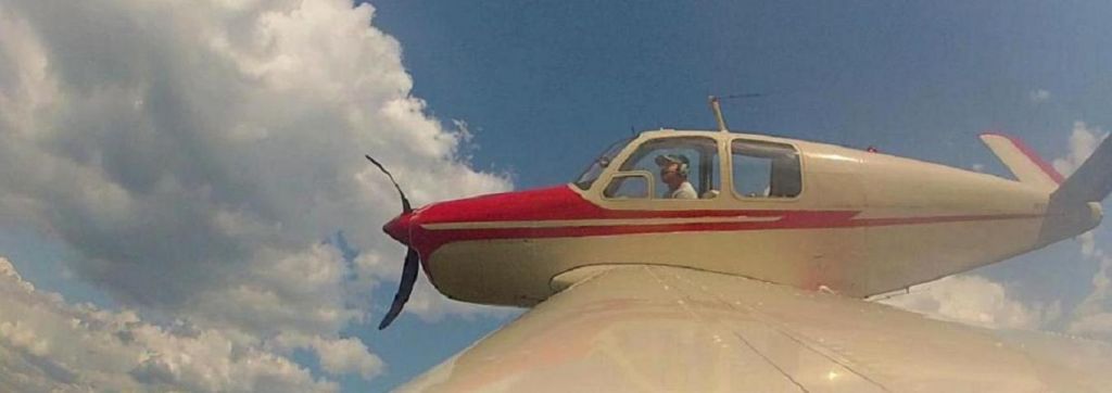 Beechcraft 35 Bonanza (N8789A) - GoPro wing still.