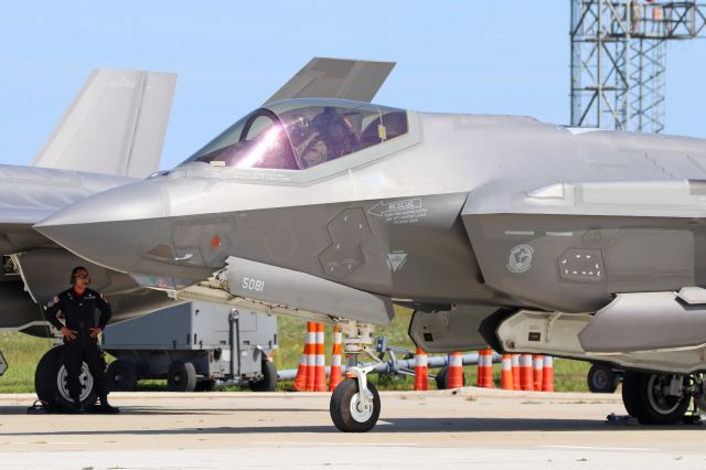 Lockheed F-35C (13-5081) - F-35A Lightning II from USAF F-35A Lightning II Demonstration Team prepping for departure for Cleveland National Air Show on 31 Aug 2019. 