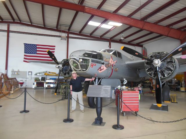 Douglas A-26 Invader (N7705C) - Bill with "Hard To Get" 44-35710, OO-INV, N7705C at Addison, TX 2014