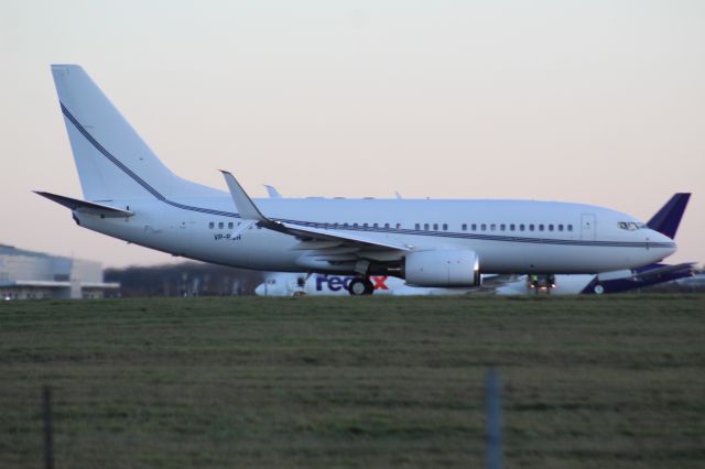 Boeing 737-700 (VP-BWR) - A Privately Owned B737-700 taking off from runway 22 at STN.br /br /Location: Stansted Airport.br /Date: 26.12.22 (dd/mm/yy).