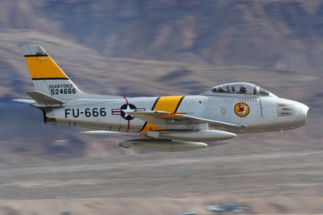 North American F-86 Sabre — - F-86 from The Horsemen Team at Nellis AFB 2012