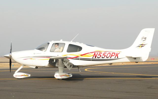 Cirrus SR-22 (N550PK) - Ryan taxing out to rwy three-zero at Merced Regional Airport