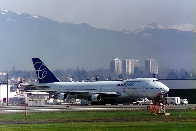 Boeing 747-200 (C-GCIH) - CYVR - Charter Airline Air Club at Vancouver, BC - This jet sat here all weekend. I drove up from Seattle to visit the Canadian Relatives in possibly Feb 1995  - cant remember the year for sure but nice weather.