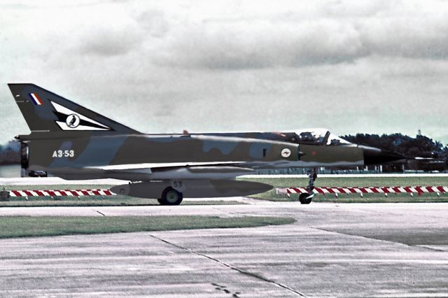 IAI Dagger (A353) - Dassault GAF Mirage IIIO RAAF serial A3-53 75 sqn RAAF sqn. RAAF Base Butterworth mid-1970s.