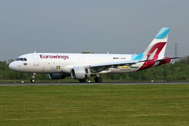 Airbus A320 (D-AEWG) - EWG9344 arriving from Dusseldorf with the "Visit Sweden" aircraft.