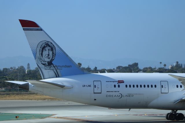 Boeing 787-8 (LN-LNE) - 6/28/18 Norwegian tail, waiting to depart