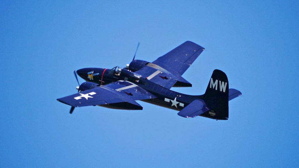N6178C — - Historic Flight Foundations Grumman F7F-3 "Bad Kitty" (Ser#80483) flying at FHCs SkyFair on 7/26/14.