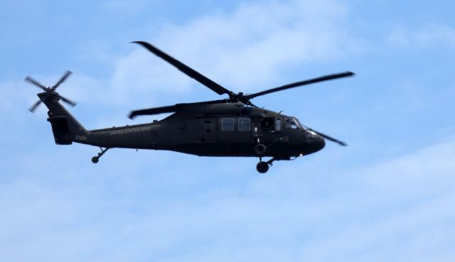 Sikorsky S-70 (N21031) - Passing low off the coast of Monmouth NJ is this US Army UH-60 Sikorsky Black Hawk Helicopter in the Autumn of 2019. Of course there is no N in the Registration number.