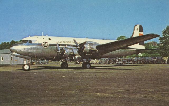 Douglas C-54 Skymaster (TF-RVH) - scanned from postcardbr /loftleidir iclandic