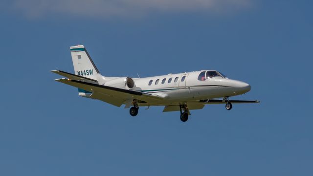 Cessna Citation II (N44SW) - A Cessna Citation preparing to land at KSBN. 