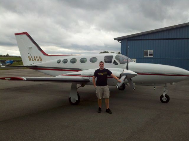 Cessna 421 (N24GB) - On the ground at PSK after flight from KPIE