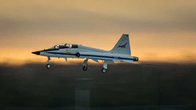 N917NA — - Astronaut Scott Tingle breaks the quiet morning air in a NASA T-38N