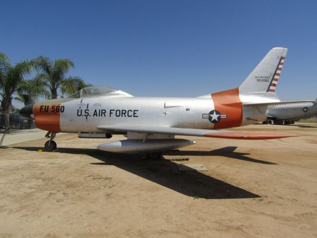 North American F-86 Sabre (50-0560) - A North American F-86L "Sabre" on display at March Field Air Museum.