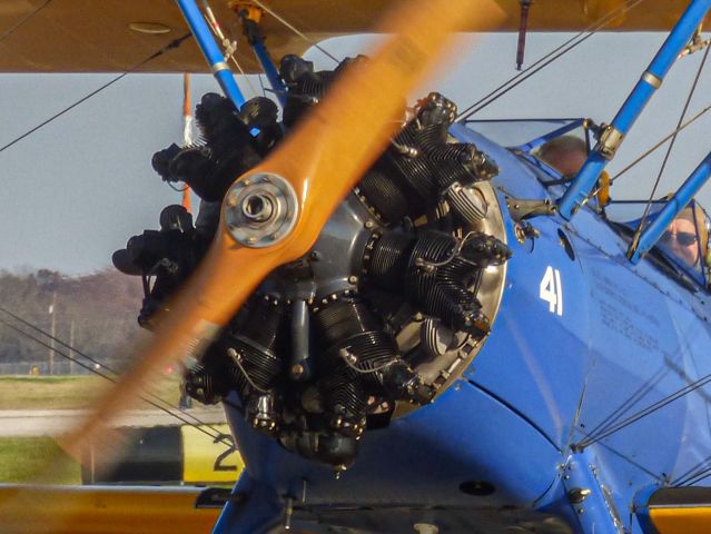 N57941 — - Stearman taxiing in to St Louis Regional Airport