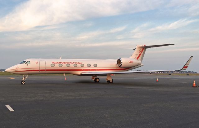 Gulfstream Aerospace Gulfstream V (0001) - KBOS Logan 08/22/17 Polish Air Force Rzeczpospolita Polska Gulfstream Aerospace GV-SP (G550) 0001