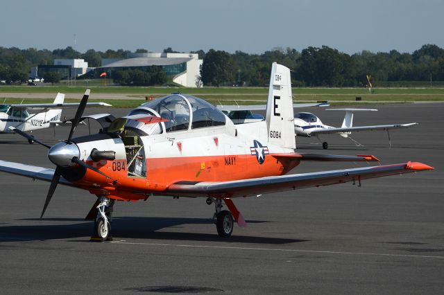 Raytheon Texan 2 (16-6084) - Navy084 on the ramp for short visit. September 2012