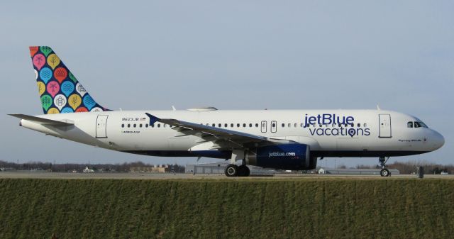 Airbus A320 (N623JB) - ******SELECT FULL FOR HD******br /br /br /br /br /br /br /jetBlue Vacations livery A320 departing Buffalo, NY!br /br /br /br /br /br /br /******SELECT FULL FOR HD******