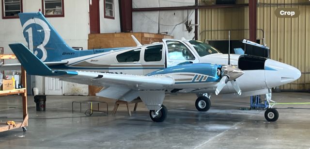 Beechcraft 55 Baron (N7068N) - Taken @ Rose Aviation paint shop in Mena Arkansas 
