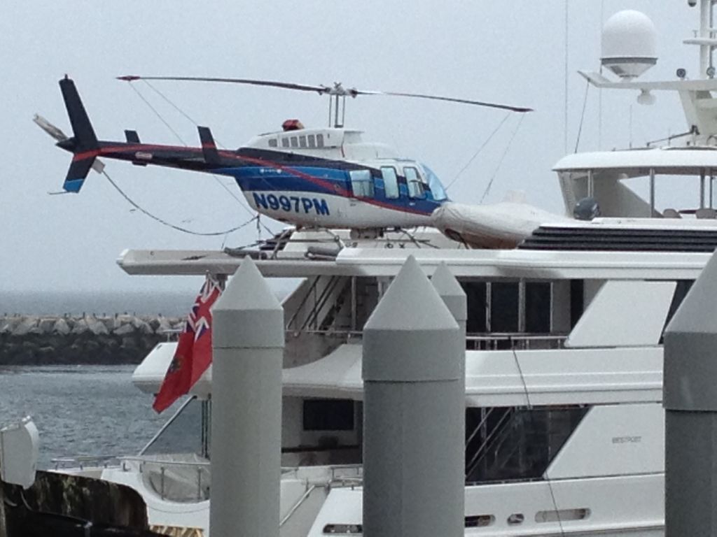 Bell JetRanger (N997PM) - On the dock at Provincetown, MA.