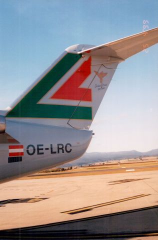 OE-LRC — - Promotional day at YMLT, showing the CRJ off to Ansett staff and customers.