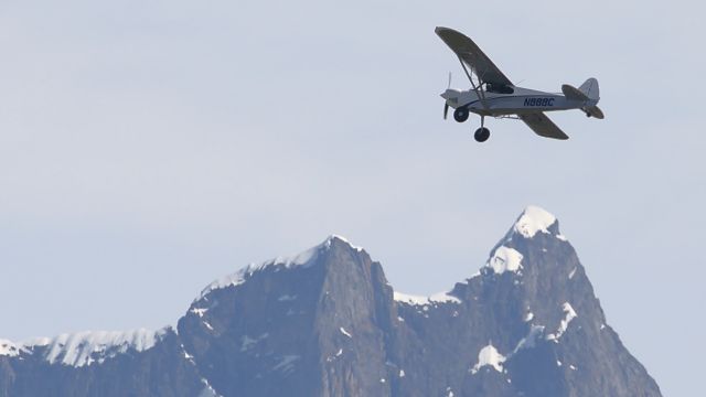 CUB CRAFTERS CC-19 XCub (N888C) - Climbing out of Juneau, with the Mendenhall Towers in the background