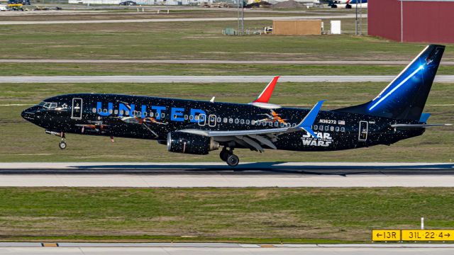 Boeing 737-800 (N36272) - The Star Wars livery arriving 31L. What an amazing looking special!!!br /2/27/20