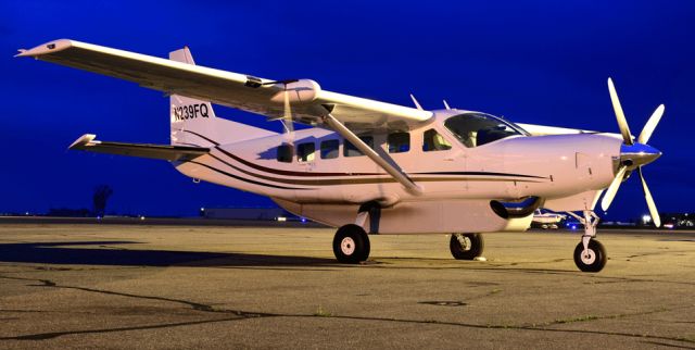 Cessna Caravan (N239FQ) - Parked on the ramp at the Merced Regional Airport