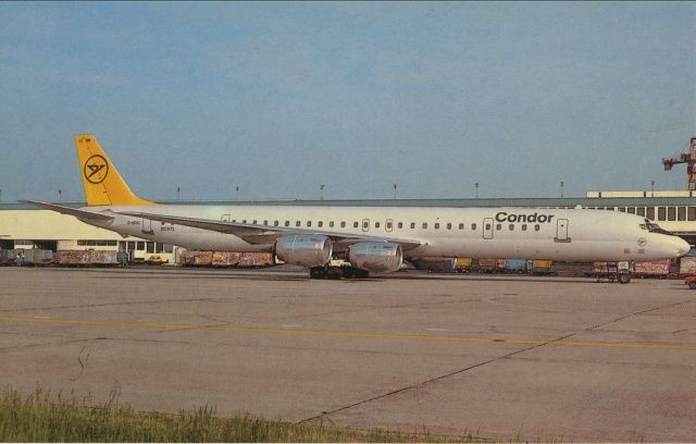 McDonnell Douglas DC-8-70 (D-ADUC) - scanned from postcardbr /condor