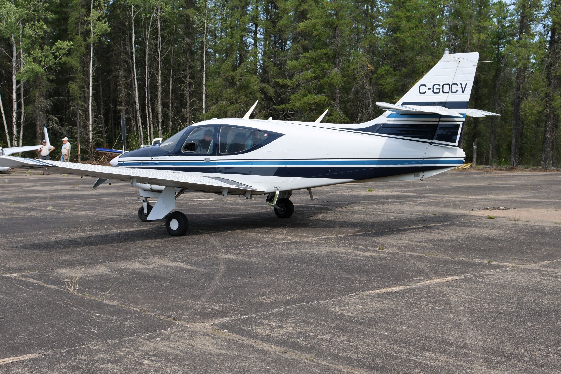 C-GOCV — - C-GOCV Rockwell Commander Aero 112 RVA à CSQ4 Aéroport de Casey QC. le 02-09-2023 à 11`40