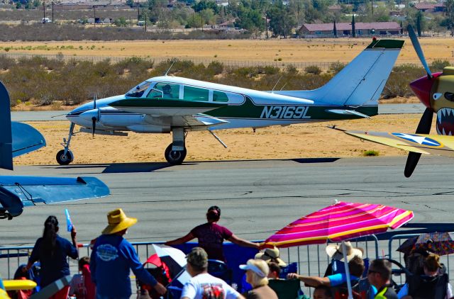 Cessna 310 (N3169L) - N3169L 1965 Cessna 310J s/n 310J0169 - Apple Valley Airport (APV) (KAPV)br /California, USAbr /TDelCorobr /Apple Valley Air Show 2014br /October 11, 2014