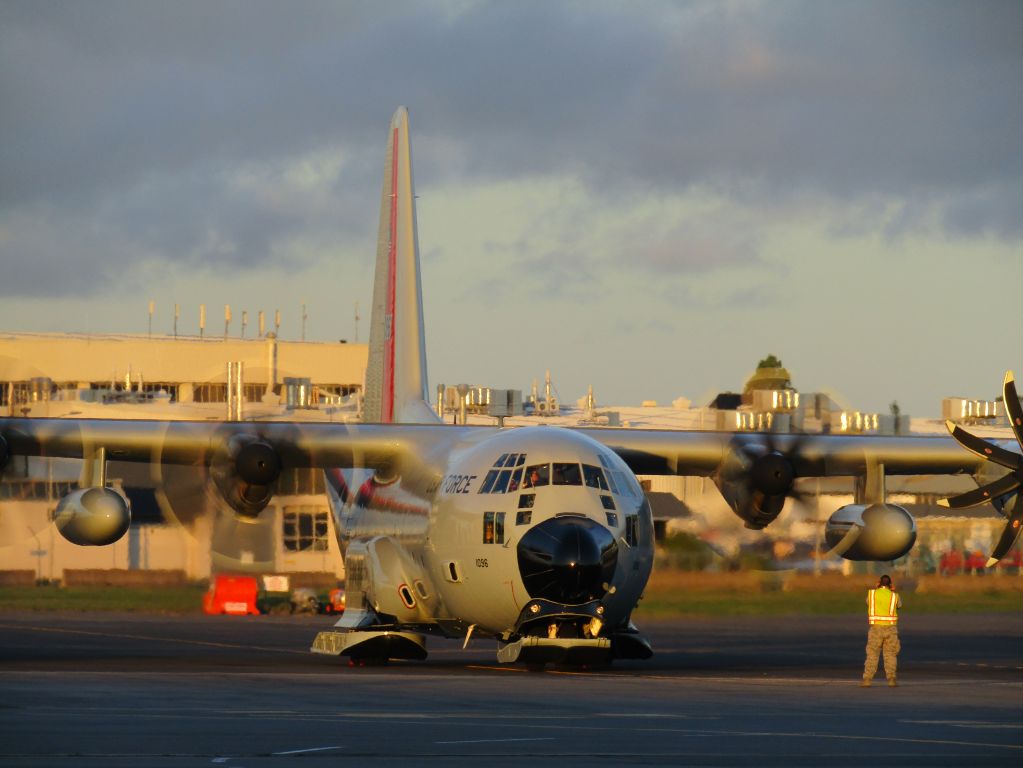 Lockheed C-130 Hercules (93-1096) - Engine runs at CHC.