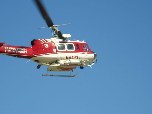 Bell UH-1V Iroquois (N441FA) - Orange County Fire Authority chopper landing at Fullerton