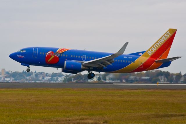 Boeing 737-700 (N647SW) - Triple Crown 1 @ KBOS Logan on FlightAware.Com !