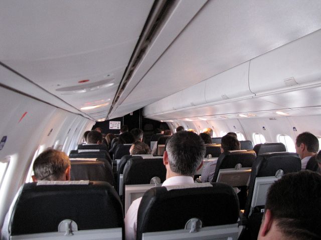 ALENIA Surveyor (ATR-42-500) (F-GPYO) - Inside F-GPYO.  Note to North American Airlines:  Even on the short hop from Paris Charles-de-Gaulle to Köln/Bonn we were served with as much coffee as we wanted and bretzels with no additional charge!  I have to admit though that the coffee was not quite up to the usual high Air France standards.