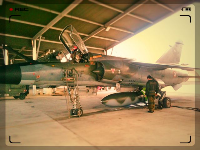 — — - This is the Mirage F1 at the parking...