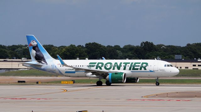 Airbus A320neo (N322FR) - "Captain the Puffin"