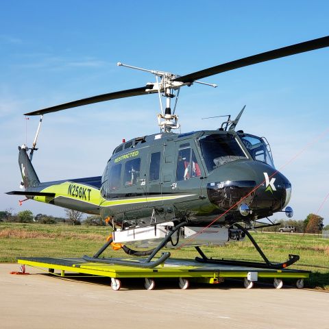 Bell UH-1V Iroquois (N256KT) - Kord Technologies Huey on the dolly at Temple Draughon-Miller Airport.