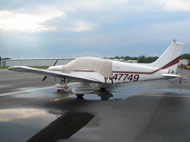 Piper Cherokee (N47749) - at Queen City (too bad its covered!)